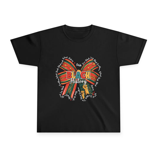 Black History Butterfly Youth Tee – African Pride Kids T-Shirt for Black History Month