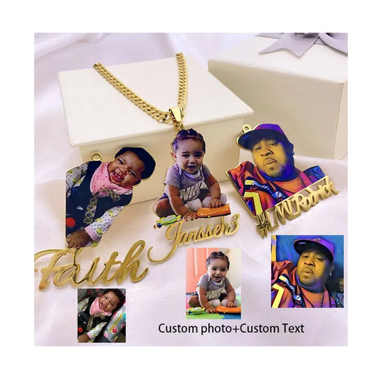 Custom Any Name Letters 18k Gold-plated Personalized Double 3d Nameplate Necklace Pendant