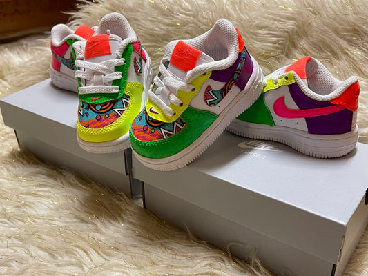 Kids Custom AirForce 1 Sneakers